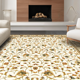 Ultra Soft Area Rug, Non Slip, Stain Resistant, Washable Area Rugs for Living Room, Bedroom, Charming Vintage Floral Design(Beige)