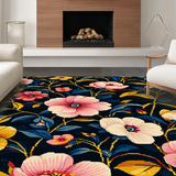 Charming Rustic Floral Motif(Black)