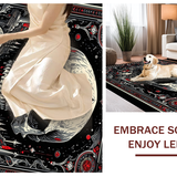 Ultra Soft Area Rug, Non Slip, Stain Resistant, Washable Area Rugs for Living Room, Bedroom, Dark Occult Inspired Decor(Black)