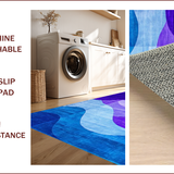 Ultra Soft Area Rug, Non Slip, Stain Resistant, Washable Area Rugs for Living Room, Bedroom, Chic Ombre Gradient Harmony(Purple)