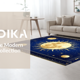 Ultra Soft Area Rug, Non Slip, Stain Resistant, Washable Area Rugs for Living Room, Bedroom, Whimsical Cosmic Dreamcatcher Style(Blue)