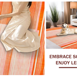 Ultra Soft Area Rug, Non Slip, Stain Resistant, Washable Area Rugs for Living Room, Bedroom, Vibrant Contemporary Abstract Style(Orange)