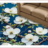 Ultra Soft Area Rug, Non Slip, Stain Resistant, Washable Area Rugs for Living Room, Bedroom, Floral Soft Touch Islamic Prayer Mat(Blue)