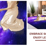 Ultra Soft Area Rug, Non Slip, Stain Resistant, Washable Area Rugs for Living Room, Bedroom, Mystical Stellar Gradient Design(Purple)