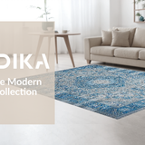 Elegant Transitional Patterned Tiled Style(Blue)