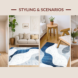 Dynamic Blue Brushstroke Design(Blue)