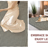Ultra Soft Area Rug, Non Slip, Stain Resistant, Washable Area Rugs for Living Room, Bedroom, Modern Animal Theme Expression(Beige)