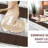 Ultra Soft Area Rug, Non Slip, Stain Resistant, Washable Area Rugs for Living Room, Bedroom, Textured Neutral Tones Motif(Brown)