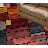 Ultra Soft Area Rug, Non Slip, Stain Resistant, Washable Area Rugs for Living Room, Bedroom, Rustic Earthy Geometric Motif(Brown)