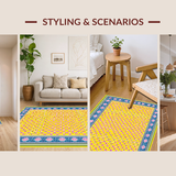 Whimsical Multicolored Lattice Design(Yellow)