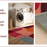 Ultra Soft Area Rug, Non Slip, Stain Resistant, Washable Area Rugs for Living Room, Bedroom, Rust Red Modern Abstract Living Room Rug(Red)