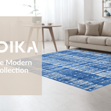Ultra Soft Area Rug, Non Slip, Stain Resistant, Washable Area Rugs for Living Room, Bedroom, Charming Ribbon Tie Decorative Rug Preppy Home Accent Cute Girly Carpet(Blue)