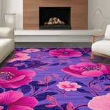 Ultra Soft Area Rug, Non Slip, Stain Resistant, Washable Area Rugs for Living Room, Bedroom, Vivid Plush Cozy Decor Style(Purple)