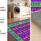 Ultra Soft Area Rug, Non Slip, Stain Resistant, Washable Area Rugs for Living Room, Bedroom, Transitional Carnival Inspired Decor(Purple)