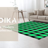 Charming Rustic Green Plaid Motif(Green)