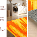 Ultra Soft Area Rug, Non Slip, Stain Resistant, Washable Area Rugs for Living Room, Bedroom, Bright Playful Shaded Color Splash(Orange)