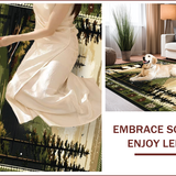 Ultra Soft Area Rug, Non Slip, Stain Resistant, Washable Area Rugs for Living Room, Bedroom, Charming Cozy Lodge Aesthetic(Brown)