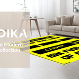 Ultra Soft Area Rug, Non Slip, Stain Resistant, Washable Area Rugs for Living Room, Bedroom, Trendy Nonchalant Abstract Design(Yellow)