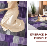 Ultra Soft Area Rug, Non Slip, Stain Resistant, Washable Area Rugs for Living Room, Bedroom, Striking Modern Artistic Arrangement(Purple)