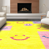Ultra Soft Area Rug, Non Slip, Stain Resistant, Washable Area Rugs for Living Room, Bedroom, Charming Cartoon-Inspired Decor(Yellow)