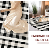 Ultra Soft Area Rug, Non Slip, Stain Resistant, Washable Area Rugs for Living Room, Bedroom, Modern Stripe Rug(Black)