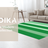 Chic Textured Green and White Stripes(Green)