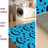 Ultra Soft Area Rug, Non Slip, Stain Resistant, Washable Area Rugs for Living Room, Bedroom, Unique Playful Pop Design(Blue)