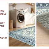 Ultra Soft Area Rug, Non Slip, Stain Resistant, Washable Area Rugs for Living Room, Bedroom, Chic Glam Paisley Aesthetic(Ivory)