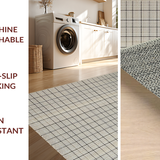 Ultra Soft Area Rug, Non Slip, Stain Resistant, Washable Area Rugs for Living Room, Bedroom, Contemporary Soft Textured Lattice(Beige)