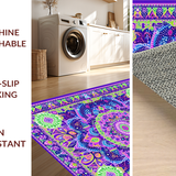 Ultra Soft Area Rug, Non Slip, Stain Resistant, Washable Area Rugs for Living Room, Bedroom, Dreamy Color Palette Design(Purple)