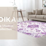 Ultra Soft Area Rug, Non Slip, Stain Resistant, Washable Area Rugs for Living Room, Bedroom, Stylish Transitional Color Palette(White)