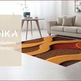 Ultra Soft Area Rug, Non Slip, Stain Resistant, Washable Area Rugs for Living Room, Bedroom, Artistic Neutral Tone Meditation Space Non-Shedding Rug(Brown)