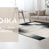 Ultra Soft Area Rug, Non Slip, Stain Resistant, Washable Area Rugs for Living Room, Bedroom, Chic Contemporary Linear Design(Gray)