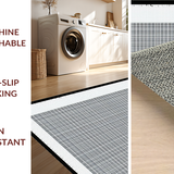 Ultra Soft Area Rug, Non Slip, Stain Resistant, Washable Area Rugs for Living Room, Bedroom, Chic Monochrome Geometric Aesthetic(Gray)