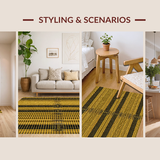 Ultra Soft Area Rug, Non Slip, Stain Resistant, Washable Area Rugs for Living Room, Bedroom, Edgy Modernist Animal Design Approach(Gold)