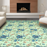Ultra Soft Area Rug, Non Slip, Stain Resistant, Washable Area Rugs for Living Room, Bedroom, Sophisticated Light Palette Flower Design(Beige)