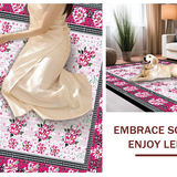 Ultra Soft Area Rug, Non Slip, Stain Resistant, Washable Area Rugs for Living Room, Bedroom, Bright Cheerful Daisy Emblem(Pink)