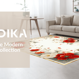 Elegant Earthy Floral Fusion(Red)