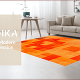 Ultra Soft Area Rug, Non Slip, Stain Resistant, Washable Area Rugs for Living Room, Bedroom, Burnt Orange Shag Rug for Cozy Teen Bedroom(Orange)