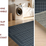 Ultra Soft Area Rug, Non Slip, Stain Resistant, Washable Area Rugs for Living Room, Bedroom, Rustic Gray Trellis Inspired Motif(Gray)