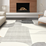 Ultra Soft Area Rug, Non Slip, Stain Resistant, Washable Area Rugs for Living Room, Bedroom, Serene Minimalist Creamy Wavy Design(Gray)
