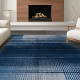 Elegant Navy Grey Abstract Waves(Blue)