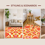 Luxurious Botanical Print for Entryways(Red)