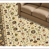 Ultra Soft Area Rug, Non Slip, Stain Resistant, Washable Area Rugs for Living Room, Bedroom, Chic Warm Tones Floral Arrangement(Beige)