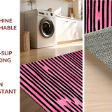 Ultra Soft Area Rug, Non Slip, Stain Resistant, Washable Area Rugs for Living Room, Bedroom, Unique Modern Animal Print Style(Pink)