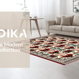 Ultra Soft Area Rug, Non Slip, Stain Resistant, Washable Area Rugs for Living Room, Bedroom, Mystical Monochrome Nature Fusion(White)