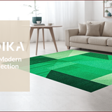 Ultra Soft Area Rug, Non Slip, Stain Resistant, Washable Area Rugs for Living Room, Bedroom, Modern Geometric Green Living Room Non-Slip Rug(Green)