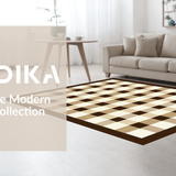 Ultra Soft Area Rug, Non Slip, Stain Resistant, Washable Area Rugs for Living Room, Bedroom, Classic Earthy Checkered Aesthetic(Beige)