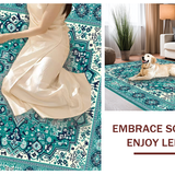 Lively Teal and White Mosaic Style(Blue)