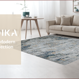 Ultra Soft Area Rug, Non Slip, Stain Resistant, Washable Area Rugs for Living Room, Bedroom, Rustic Grey Distressed Medallion(Gray)